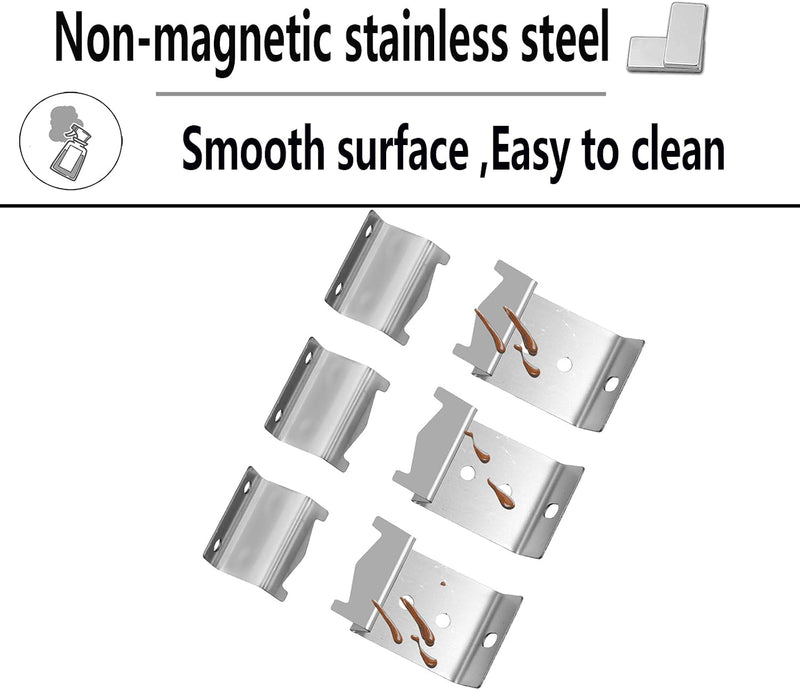 Grill Heat Plates Shield Flame Shield Brackets, Burner Hanger Brackets BBQ Gas Grill Replacement Parts Accessories with Screws for Chargriller 5050 Duo, 3001, 3008, 5050, 5072, 5650