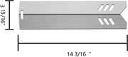 14 3/16” Grill Heat Plates Shield Heat Tent Burner Cover BBQ Gas Grill Replacement Parts for Uniflame GBC1134WRS, GBC1134W, Backyard BY14-101-001-05, BY16-101-002-06, GBC1690W, GBC1690W-C, 3Pcs