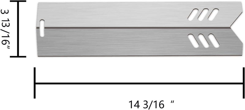 14 3/16” Grill Heat Plates Shield Heat Tent Burner Cover BBQ Gas Grill Replacement Parts for Uniflame GBC1134WRS, GBC1134W, Backyard BY14-101-001-05, BY16-101-002-06, GBC1690W, GBC1690W-C, 3Pcs