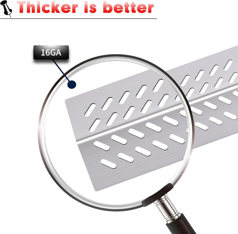 Grill Heat Shield Heat Plates for Bull Grill Replacement Parts 16631,16521, 16670, Cal Flame Replacement Parts, Bull Brahma, G Series 5 Burner Grill G5 BBQ18G05, Burner Covers BBQ Accessories