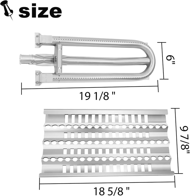 18” Grill Heat Plates Shield Grill Burners Radiant Tray for DCS Grills 27DBQR, DCS 36 BGB36-BQARL, 48 BGB48-BQARL, 30 BGB30-BQR-L, Dynamic Cooking Systems Gas Grill Replacement Parts