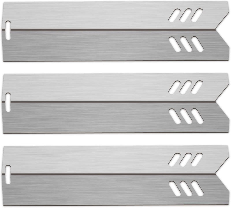 14 3/16” Grill Heat Plates Shield Heat Tent Burner Cover BBQ Gas Grill Replacement Parts for Uniflame GBC1134WRS, GBC1134W, Backyard BY14-101-001-05, BY16-101-002-06, GBC1690W, GBC1690W-C, 3Pcs
