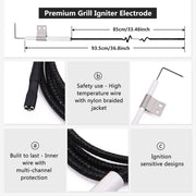 Replacement Parts for Nexgrill 4 Burner 720-0830H 720-0830D, Grill Heat Shield, Burners & Thermometer Kit for Nexgrill 720-0888 720-0882S 720-0894F, Members Mark 720-0830G Grill.