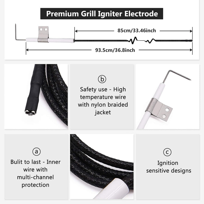 Replacement Parts for Nexgrill 4 Burner 720-0830H 720-0830D, Grill Heat Shield, Burners & Thermometer Kit for Nexgrill 720-0888 720-0882S 720-0894F, Members Mark 720-0830G Grill.