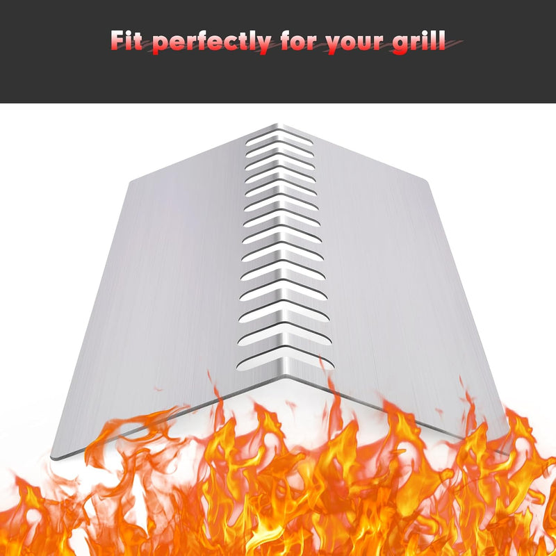 Grill Heat Shield Heat Plates for Bull Grill Replacement Parts 16631,16521, 16670, Cal Flame Replacement Parts, Bull Brahma, G Series 5 Burner Grill G5 BBQ18G05, Burner Covers BBQ Accessories
