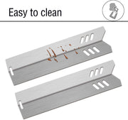 14 3/16” Grill Heat Plates Shield Heat Tent Burner Cover BBQ Gas Grill Replacement Parts for Uniflame GBC1134WRS, GBC1134W, Backyard BY14-101-001-05, BY16-101-002-06, GBC1690W, GBC1690W-C, 3Pcs