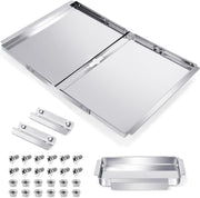 Grease Tray with Catch Pan for Nexgrill, Dyna Glo, Kenmore, BHG, Expert, Backyard Grill, Uniflame, BBQ Pro, BBQ Grillware Grill Replacement Parts, Adjustable 18''-24'' Gas Grill Drip Pan.