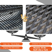 Grill Grates for Traeger Ironwood 885 Pro 780 Cooking Grate Cast Iron Grid Rack BBQ Replacement Parts HDW443 HDW436 KIT0451 Wood Pellet Smoker Accessories