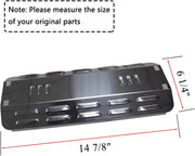 Grill Replacement Parts for Master Forge MFA350CNP, MFA350BNP, Porcelain Steel Heat Plate Shield Burner Cover, Stainless Burner Tube Replacement for Dyna-Glo DGP350NP, 101-03005.