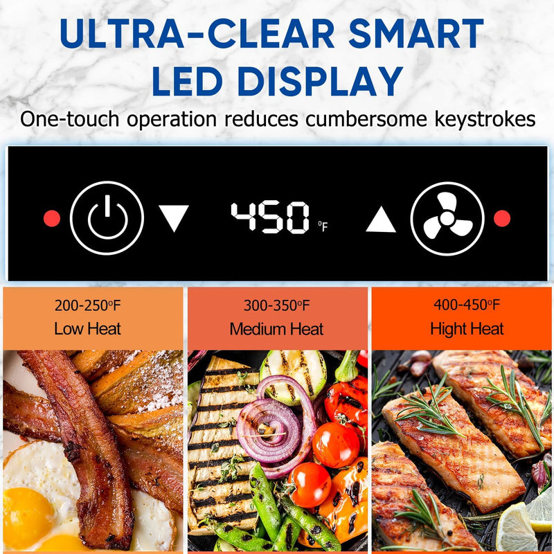 Indoor Grill  Electric Smokeless Grill Portable Korean BBQ, Blue