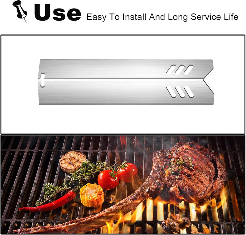 Grill Heat Plates Shield for Backyard Grill BY14-101-001-05 By16-101-002-06,Revoace Gas Grill GBC1690W GBC1705WV GBC1706W Gbc1793W,Uniflame GBC1030WRS GBC1134W Stainless Steel Burner Cover 14"