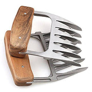 Metal Meat Claws, 1Easylife 18/8 Stainless Steel Meat Forks with Wooden Handle - Grill Parts America