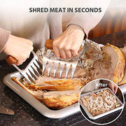Metal Meat Claws, 1Easylife 18/8 Stainless Steel Meat Forks with Wooden Handle - Grill Parts America