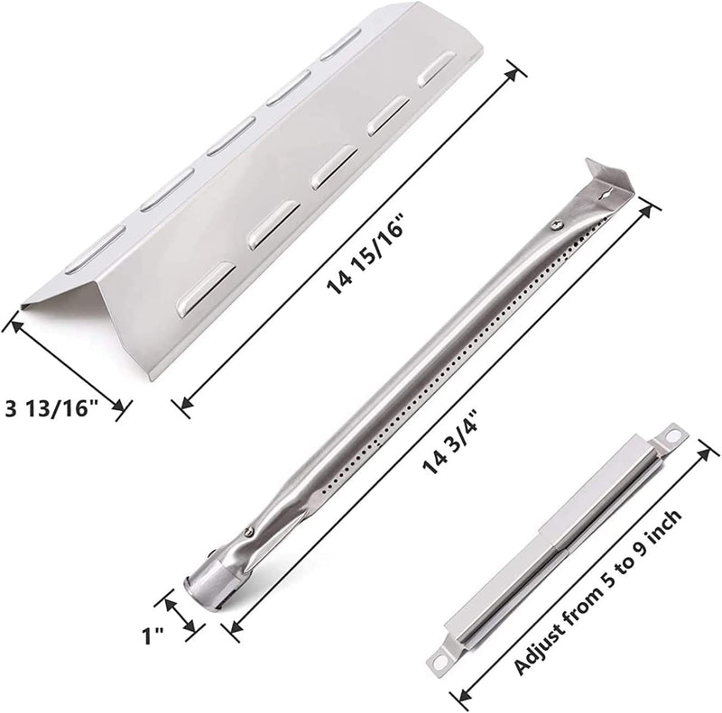Grill Replacement Parts for BBQ Pro Kenmore 146.47468610 146.16153110 146.47469610 146.30213510 146.23680310 146.23770310 5 Burner 40800023 Flame Tamer 40700125 Burner Crossover Tubes