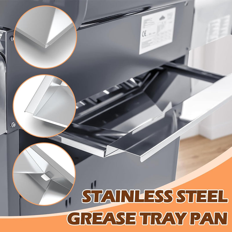 Grease Tray Replacement for Napoleon Legend LEX 485 485RSIB Series Grill Replacement Parts, Grill BBQ Drip Pan Tray for Napoleon N010-0501-M01 N010-0501-M05 Grill Grease Catcher Accessories