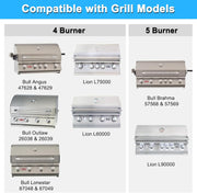 Grill Replacement Parts for Bull 47629 47628 26039 26038 87048 87049 BBQ Grill, 16517 Cooking Grate & 16521 16631 Flame Tamer 16670 16520 Heat Shield & 35717 16516 Grill Burner for Bull Grill