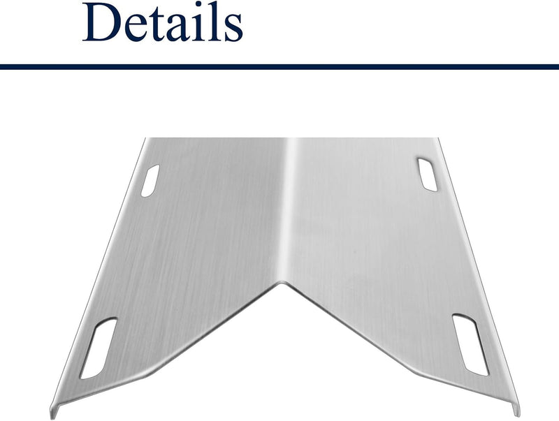 BBQ Gas Grill Replacement Parts, Stainless Steel Heat Plates Heat Tent Shield Burner Cover Kit for Jenn-Air 720-0062, Members Mark 720-0586A, Nexgrill 720-0063, Costco Kirland, 17 3/4" X 6 3/8"