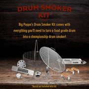 Big Poppa’S DIY Drum Smoker Kit – BBQ Smoker System for 55 Gallon Drums