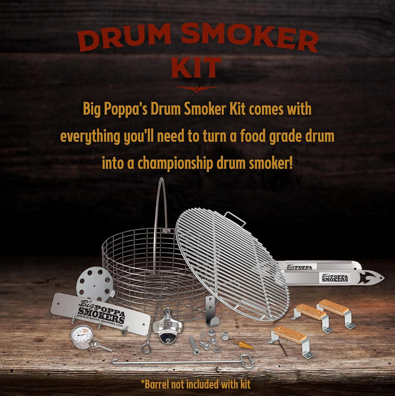 Big Poppa’S DIY Drum Smoker Kit – BBQ Smoker System for 55 Gallon Drums