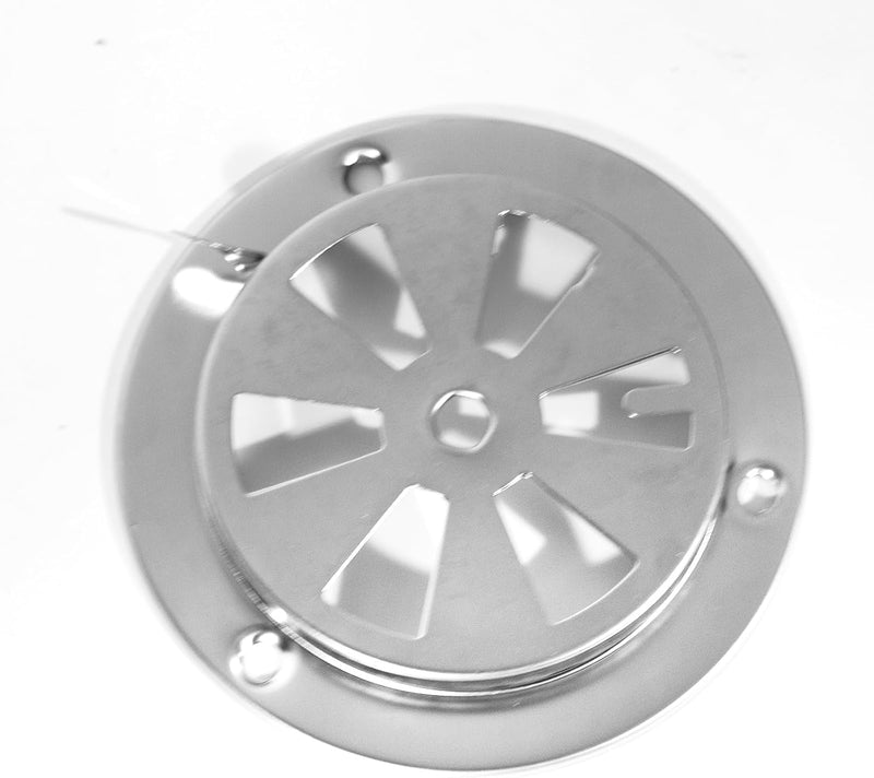 2 Pack BBQ Smoker Air Vent Set, Stainless Steel Grill Damper for Adjusting Airflow, Replacement Parts for Smoker