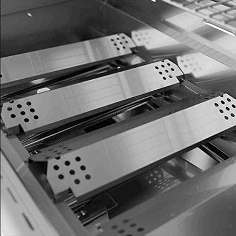 Grill Replacement Parts for Nexgrill 720-0830H, 4 Pack Grill Burners and Heat Plates Shield for Home Depot Nexgrill 4 Burner 720-0830H Gas Grills