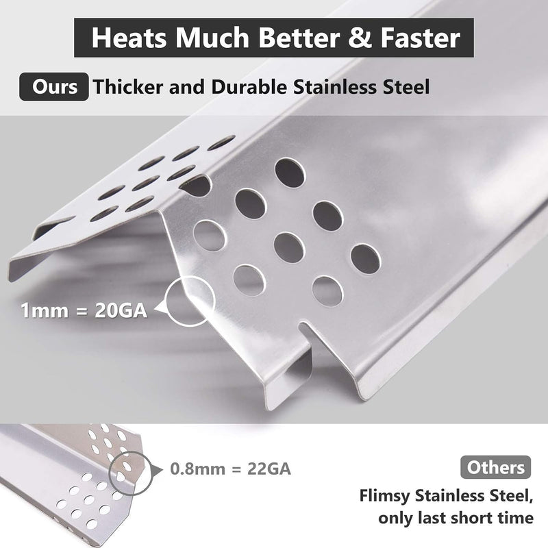 Replacement Parts for Nexgrill 4 Burner 720-0830H 720-0830D, Grill Heat Shield, Burners & Thermometer Kit for Nexgrill 720-0888 720-0882S 720-0894F, Members Mark 720-0830G Grill.