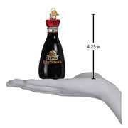 Old World Christmas Various Foods Glass Blown Ornaments for Christmas Tree Soy Sauce - Grill Parts America