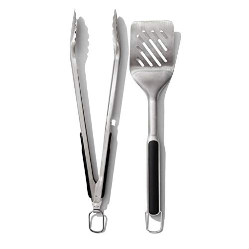 OXO Good Grips Grilling Tools, Tongs and Turner Set, Black - Grill Parts America