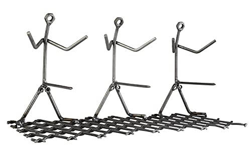 GUTE Hot Dog Roaster Stainless Steel Three Man Stick Figure Griller Funny Barbeque BBQ Grilling Gifts, Dad Gifts, Men Novelty Hotdog - Great for Parties, Birthdays, Tailgates! - Grill Parts America