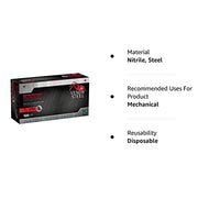 Venom Steel Industrial Nitrile Gloves, Chemical Resistant Disposable Black Gloves, Latex-Free, Powder-Free, Textured Grip, Heavy Duty Two-Layer Protection, 6 mil, One Size Fits Most, 100 Count - Grill Parts America