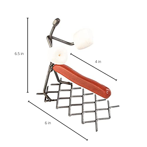 GUTE Hot Dog Roaster Stainless Steel Three Man Stick Figure Griller Funny Barbeque BBQ Grilling Gifts, Dad Gifts, Men Novelty Hotdog - Great for Parties, Birthdays, Tailgates! - Grill Parts America