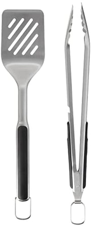 OXO Good Grips Grilling, 3pc Set - Tongs, Turner and Tool Rest, Black - Grill Parts America