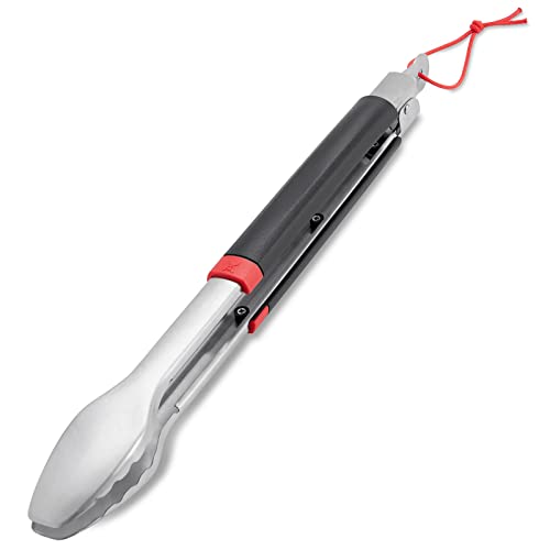 Weber 6317 Grill Tongs, Black/Silver, 40.64 cm*4.064 cm*4.3942 cm - Grill Parts America