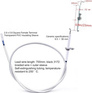 3 Pack Ceramic Igniter Electrode with Wire 27.56 in for Grill/Smoker