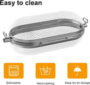 Rotisserie Grill Basket for Napoleon Grill 64000 BBQ Accessories Fit Most Spit Rods of Grills Rotisserie, Stainless Steel
