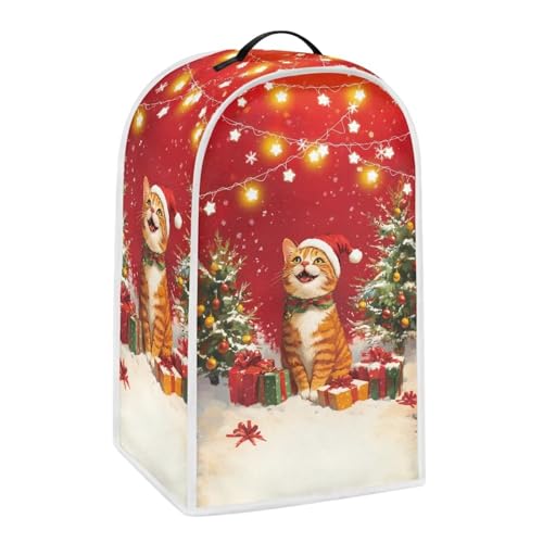 Hudotybom Blender Cover Dust Cover Christmas Cat Food Processor Cover with Top Handle Small Kitchen Appliance Covers Anti Fingerprint Coffee Maker Cover Christmas Decoration - Grill Parts America
