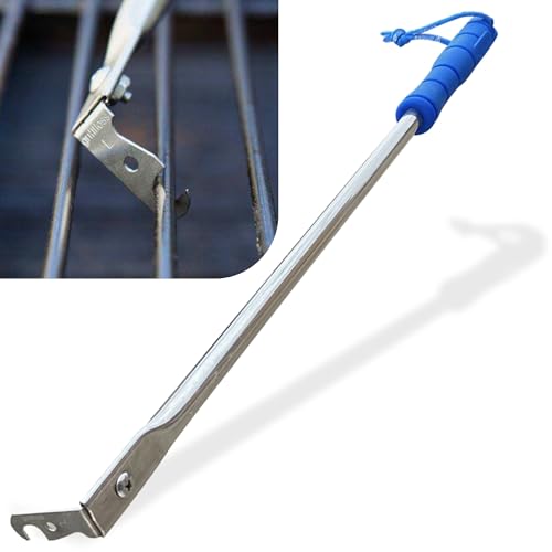 Grill Floss Premium Grill Scraper for Outdoor Grill with Round Grates - Alternative to Grill Brush for Outdoor Grill - BBQ Grill Grate Cleaner Cleans Top and Bottom of Grill Without Lifting Grates - Grill Parts America