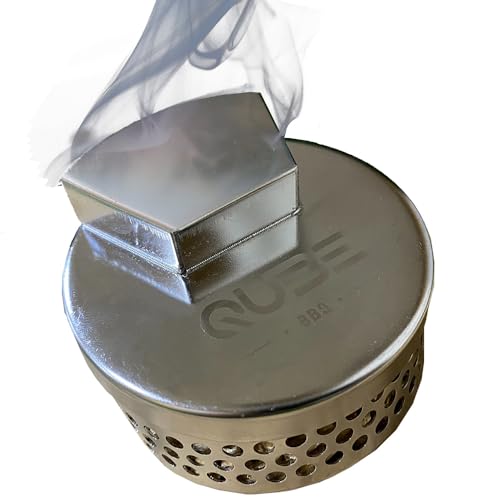 QUBE BBQ Smoker Box - Barbecue Grilling Accessories, Add Smokey BBQ Flavor on Gas Grill or Charcoal Grills with This Stainless Steel Smoker Box - Grill Parts America