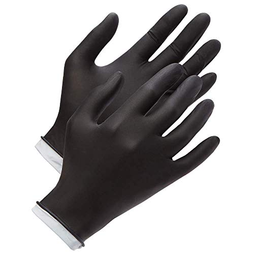 Venom Steel Industrial Nitrile Gloves, Chemical Resistant Disposable Black Gloves, Latex-Free, Powder-Free, Textured Grip, Heavy Duty Two-Layer Protection, 6 mil, One Size Fits Most, 100 Count - Grill Parts America