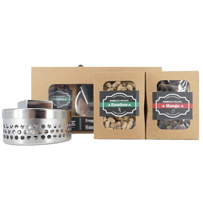 QUBE BBQ Smoker Box (Experience Kit with Pellets Included) - Barbecue Grilling Accessories, Add Smokey BBQ Flavor on Gas Grill or Charcoal Grills with This Stainless Steel Smoker Box - Grill Parts America