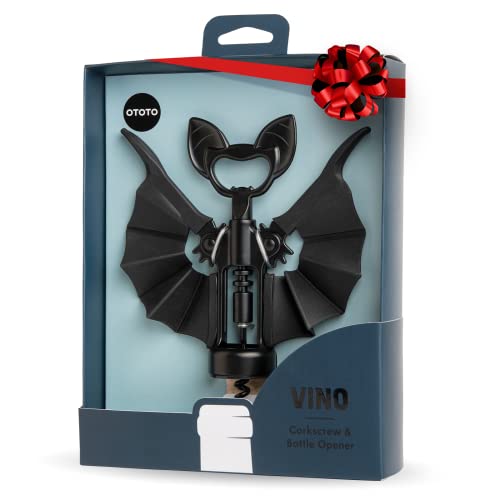 OTOTO 2-in-1 Wine & Beer Opener, Goth Halloween Gifts, Gothic Wine Accessories & Gifts for Wine Lovers, Spooky Corkscrew Bottle Opener, Wine Accessories, Wine Gifts, Cool Kitchen Gadgets (Vino) - Grill Parts America
