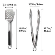 OXO Good Grips Grilling Tools, Tongs and Turner Set, Black - Grill Parts America
