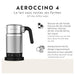 Nespresso Aeroccino4 Dishwasher-Safe Electric Milk Frother with Four Styles of Preparation (Silver and Black) - Grill Parts America