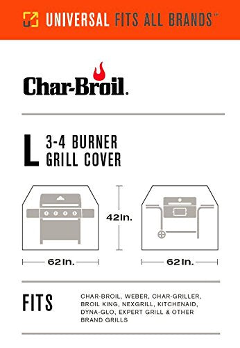 Char-Broil 3-4 Burner Large Basic Grill Cover - Grill Parts America