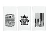 King of the Grill Set of 3 Grilling Towels with Hanging Loop - 100% Cotton Flour Sack Towels - BBQ Father's Day Gift Idea for Men Dad Grandpa - Grill Parts America