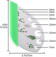 Herb Stripper, Jiaedge Green 9 holes Stainless Steel Kitchen Herbs Leaf Stripping Tool, Metal Herb Peeler for Kale, Collard Greens, Thyme, Basil, Rosemary Stripper - Grill Parts America