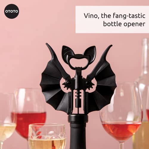 OTOTO 2-in-1 Wine & Beer Opener, Goth Halloween Gifts, Gothic Wine Accessories & Gifts for Wine Lovers, Spooky Corkscrew Bottle Opener, Wine Accessories, Wine Gifts, Cool Kitchen Gadgets (Vino) - Grill Parts America