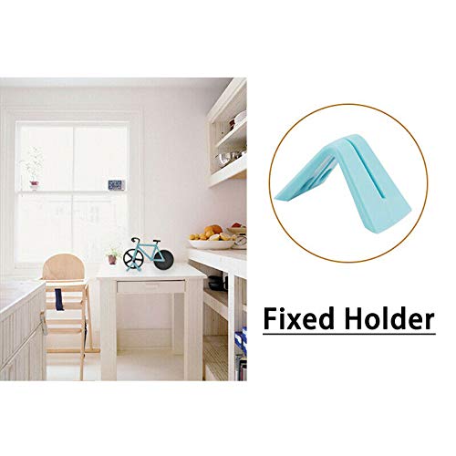 K-SPEED Pizza Cutter, Bicycle Pizza Cutter Stainless Steel Double Pizza Cutter with Non-stick Coating and Display Stand for Holiday Vacation Housewarming Cool Kitchen Gadget, (1PCS Baby Blue) - Grill Parts America