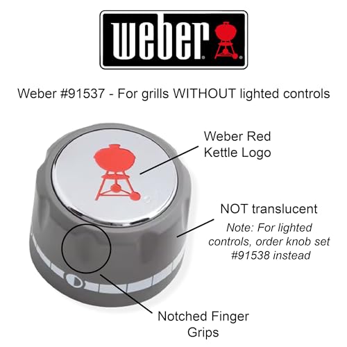 Weber Summit Series Gas Grill Main Burner Gas Control 2 Pack Knob 91537 - Grill Parts America