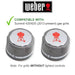 Weber Summit Series Gas Grill Main Burner Gas Control 2 Pack Knob 91537 - Grill Parts America